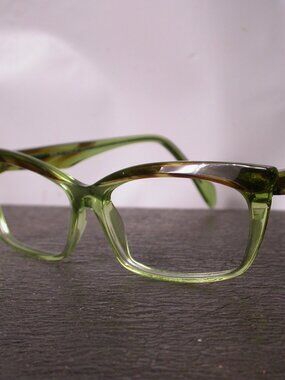 Face A Face Ebony Green Tortoise Stylish Eyeglasses Frames Hand Made in France